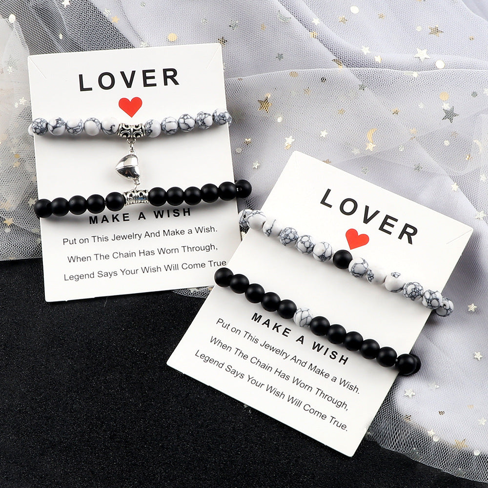 Magnetic Couple Bracelet.  Love Connection Jewelry