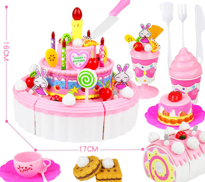 Kids Fruit Cutting Toy Set for Pretend Play Kitchen