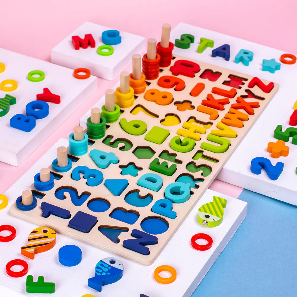 Educational Number Blocks Puzzle Toys for Toddlers