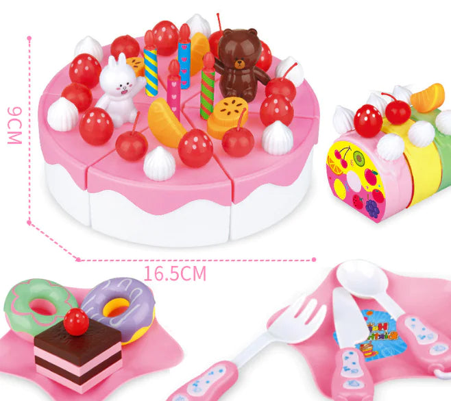 Kids Fruit Cutting Toy Set for Pretend Play Kitchen