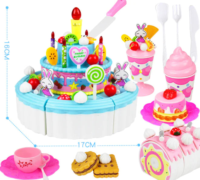 Kids Fruit Cutting Toy Set for Pretend Play Kitchen
