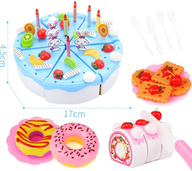 Kids Fruit Cutting Toy Set for Pretend Play Kitchen