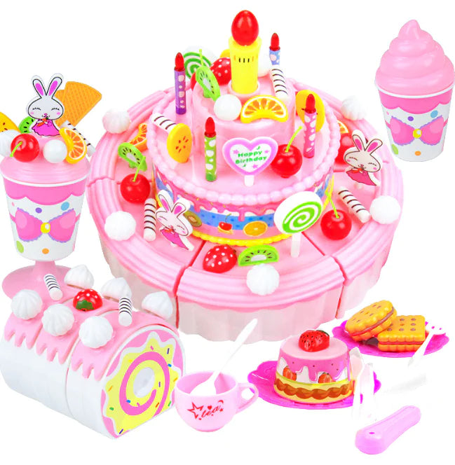 Kids Fruit Cutting Toy Set for Pretend Play Kitchen
